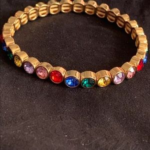 J Crew Alison Lou X Multi Color Cz Bracelet NWOT